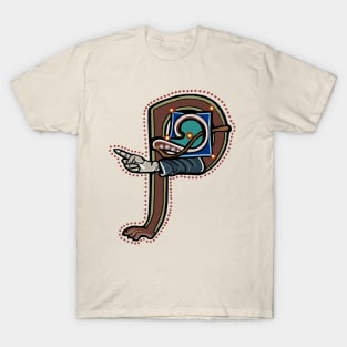 Letter P Manicule W 14C Maastricht Psalter parody T-Shirt